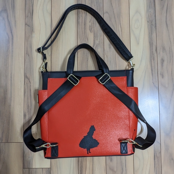 EUC! Loungefly Disney Alice In Wonderland Villians Convertible Tote Bag Backpack - Picture 10 of 16